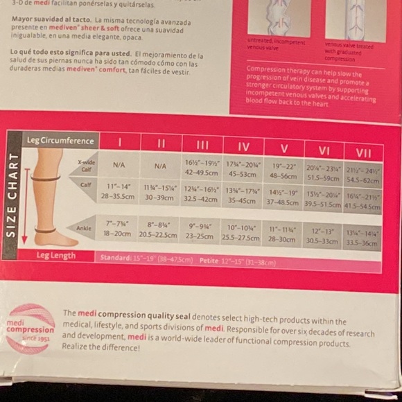 Mediven comfort medical compression stockings physicians recommended closed toe - Picture 10 of 10